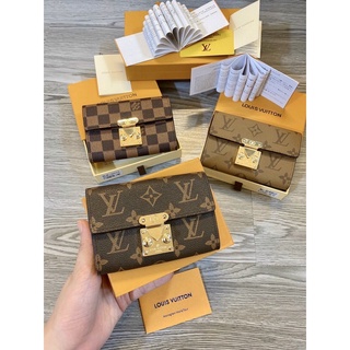Ví lv hoa nâu mini cao cấp hàng fullbox
