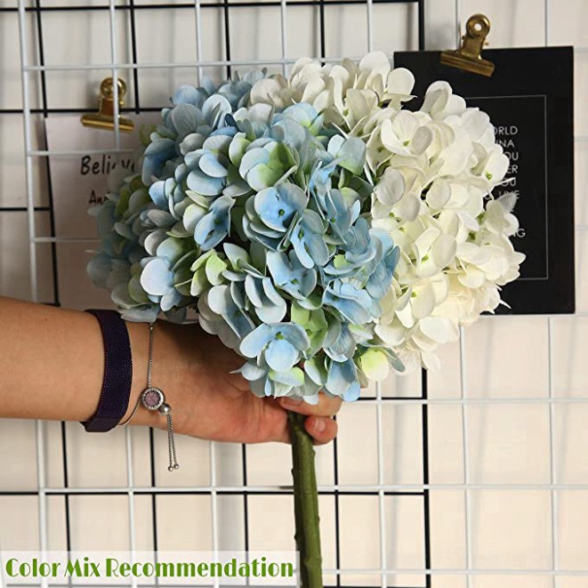 Hoa giả cẩm tú cầu vải lụa chuyên dùng trong decor nhà cửa