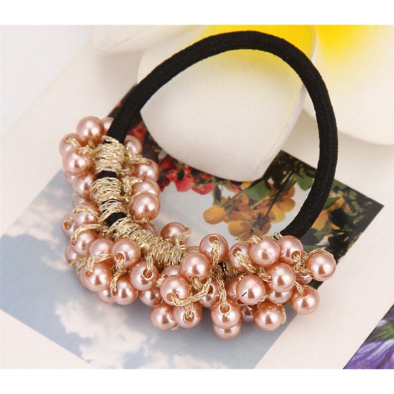 Set 2 Dây Cột Tóc Đính Ngọc Trai Nhân Tạo Thời Trang