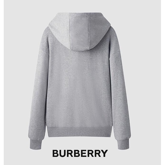 Áo Hoodie Cotton Unisex In Chữ Burberr Thời Trang