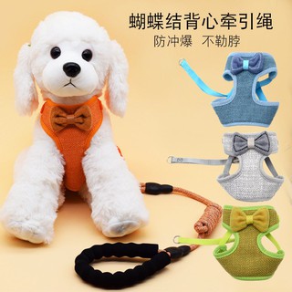 Dây dắt yếm body có nơ dành cho chó mèo