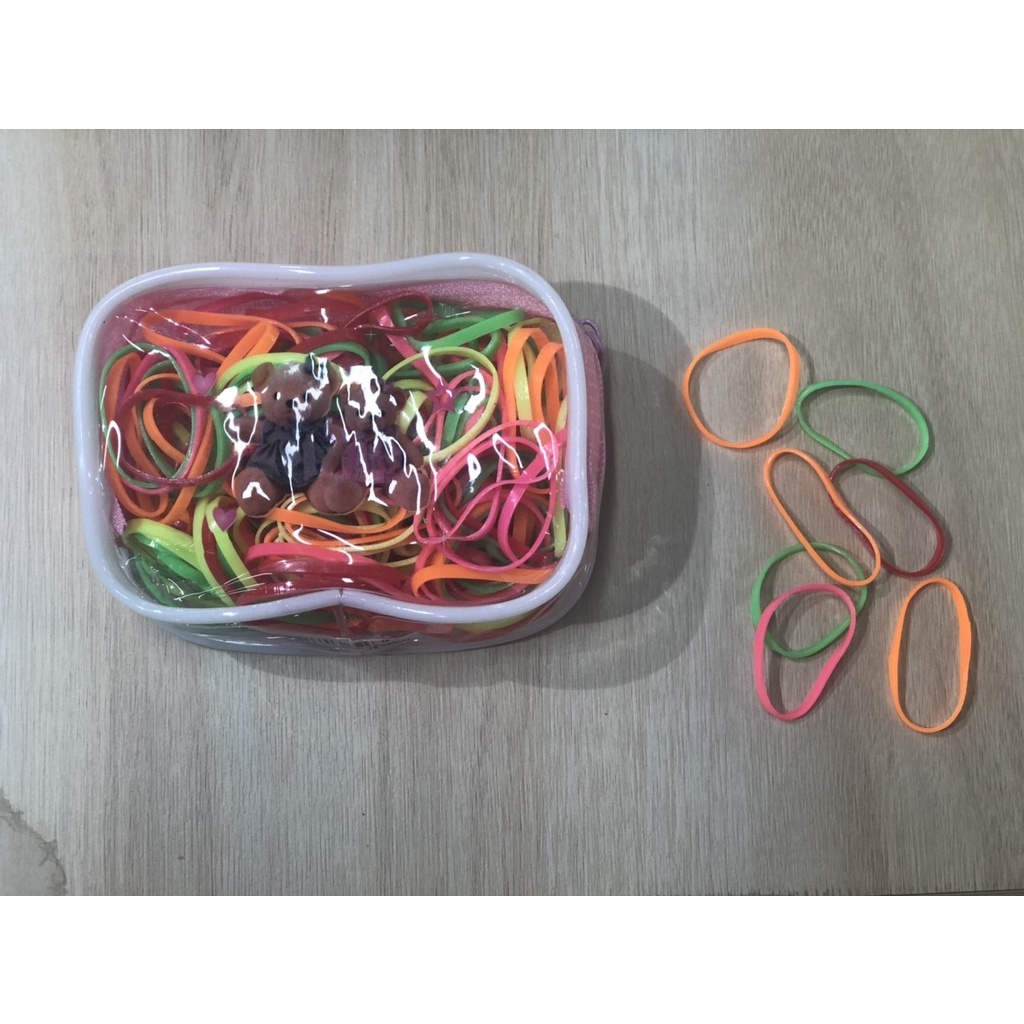 Chun buộc tóc nhiều màu, dây thun cột tóc siêu dai, siêu chắc