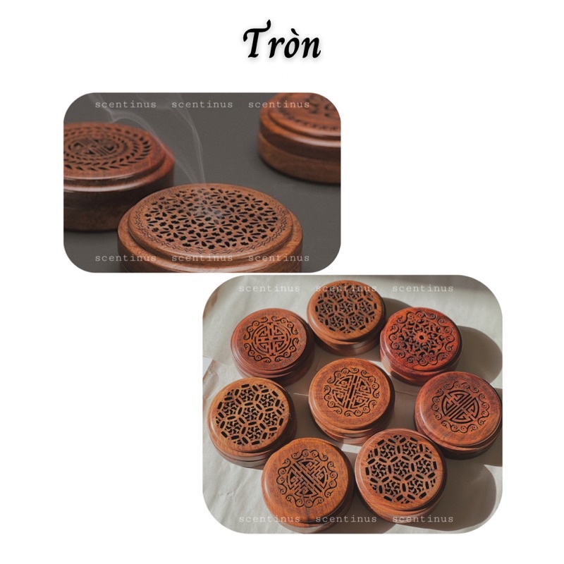 Hộp xông trầm khoanh