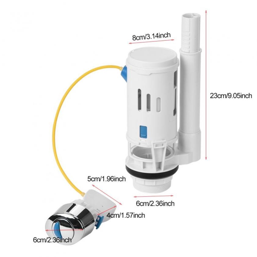 Van Xả Nước Bồn Cầu Bằng Nhựa Có Nút Nhấn