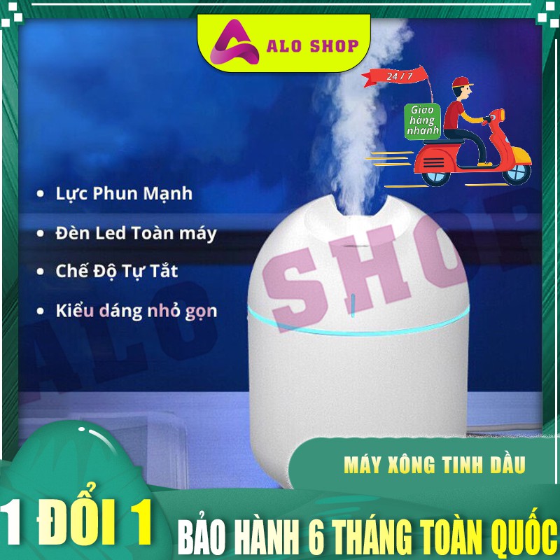 Máy Xông Tinh Dầu Mini 250 ml - AloShop MXTD , Phun Hơi Nước Tạo Ẩm, Có Đèn Thay Đèn Ngủ.