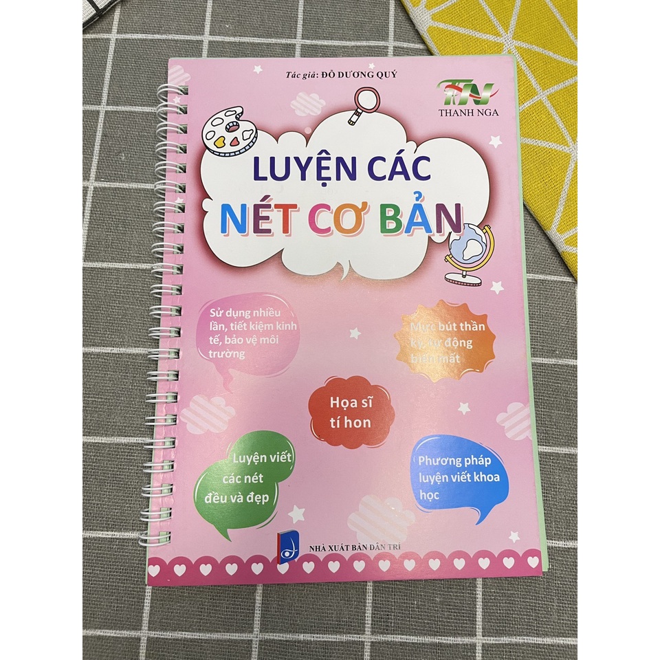 Bộ sách 3 Quyển Luyện Viết Thần Kỳ Tự Xóa Chữ Đẹp - Số Đẹp - Nét Cơ Bản Phiên Bản Chuẩn Tiếng Việt – Thanh Nga