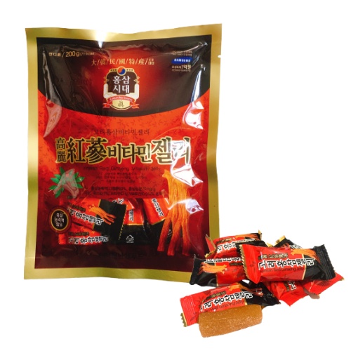 Kẹo hồng sâm dẻo hàn quốc chính hãng gói 200gr