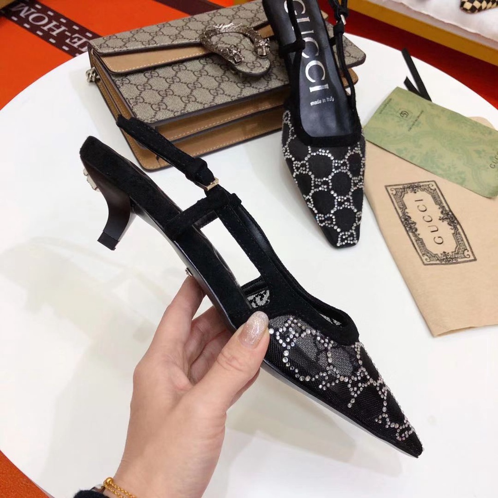 Giày Cao Gót Nữ GC Máy Bơm Lưng