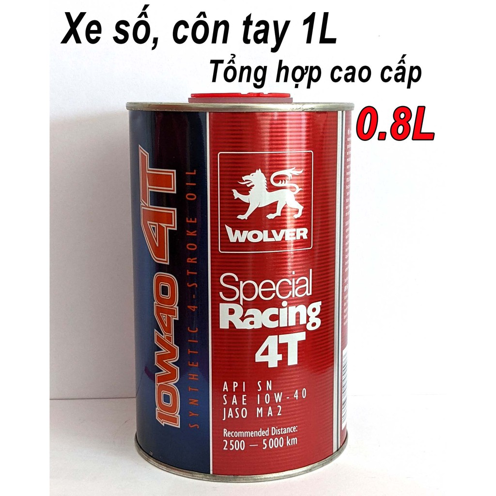 Nhớt Wolver Special Racing 10W40 SN Cao Cấp Nhập Khẩu Đức (0.8L; 1L; Chiết Lẻ)