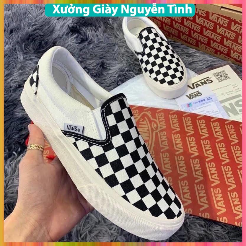 Giày thể thao sneaker Slipon 𝐕𝐀𝐍𝐒 Vaul Caro, Giày 𝐕𝐀𝐍𝐒 caro lười ⚡ Full Box Bill⚡ Giày thể thao nam nữ 2021 cao cấp | BigBuy360 - bigbuy360.vn