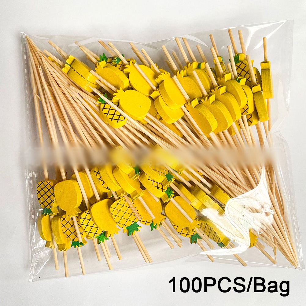 Set 100 Tăm Tre Ăn Trái Cây Hình Cây Xương Rồng Dễ Thương