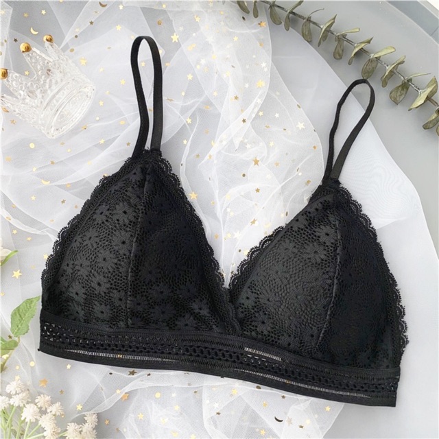 Áo lót, bra BR7338 ren hoa cúc không gọng có đệm Cao cấp