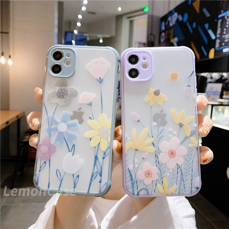 Ốp Lưng In Hoa Xinh Xắn Cho Oppo A15 A54 A15S Reno 4 Lite 4 F A1K A5S A92 A12 Reno 4 A5 2020 A3S A31 2020 A53 2020 A9 2020 A12E A7 A52 A32 A72 5i 5 5s 6i 6 6s C3 C15 C11 C1 C2