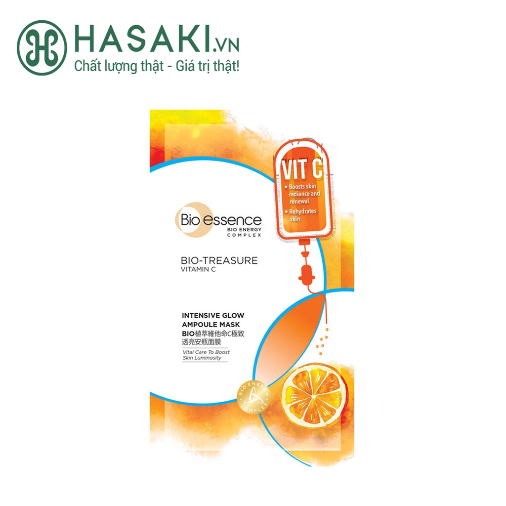 Mặt Nạ Bio-Essence Vitamin C Dưỡng Sáng, Căng Bóng Da 20ml