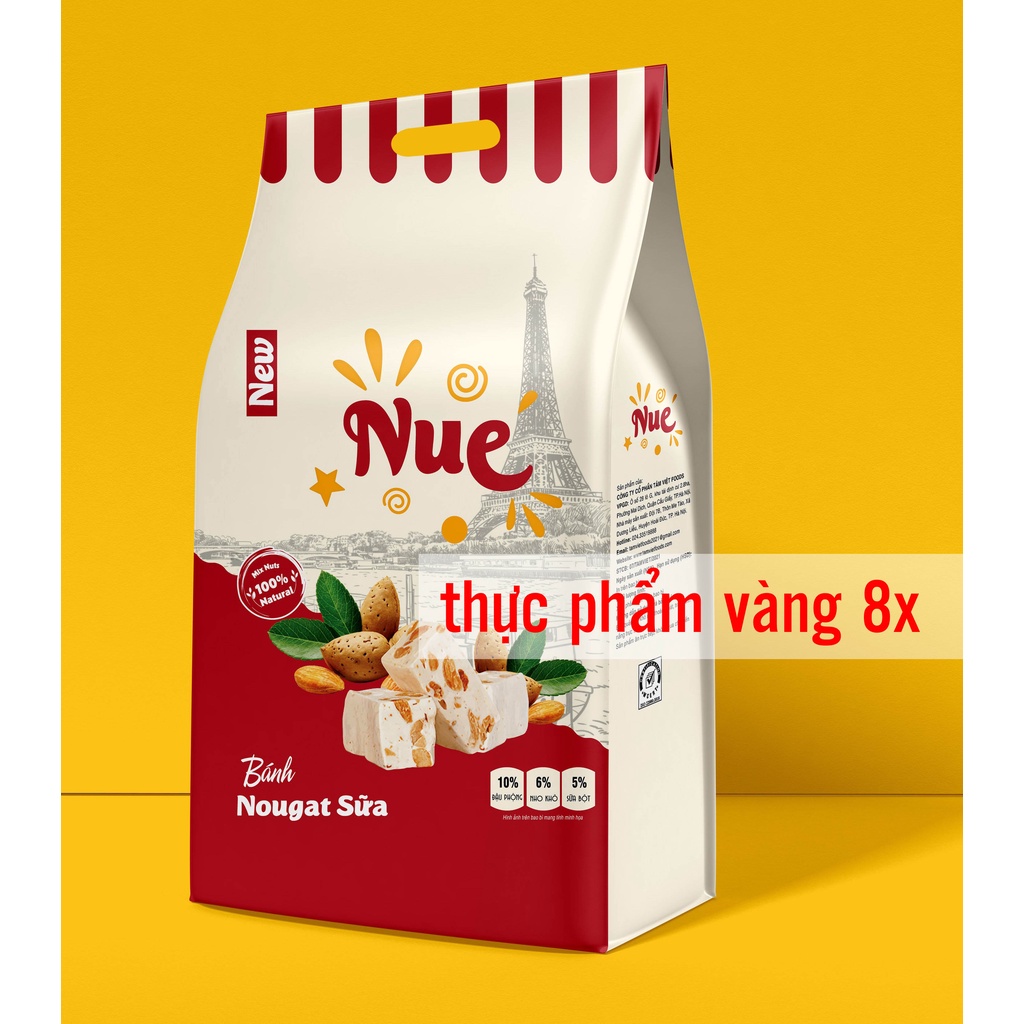 Túi Bánh Nougat Trà Sữa 250g