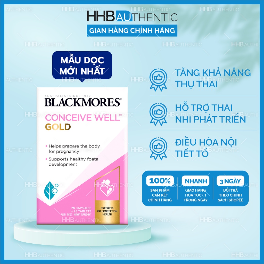 Viên uống bổ trứng - Tăng khả năng thụ thai Blackmores - Xuất xứ Úc