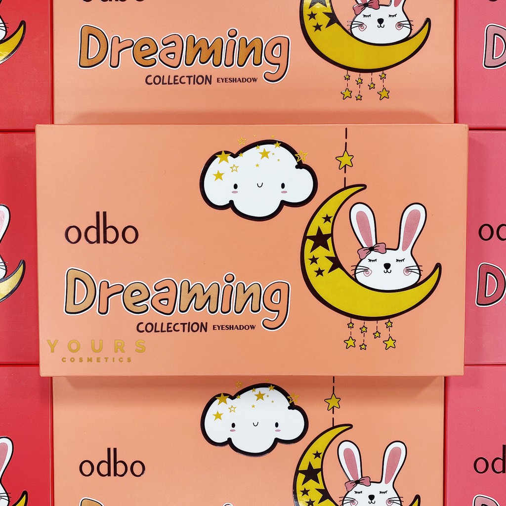 [Auth Thái] Bảng Phấn Mắt Odbo Dreaming Có Nhũ Tông Hồng Cam Gạch OD224 No.01