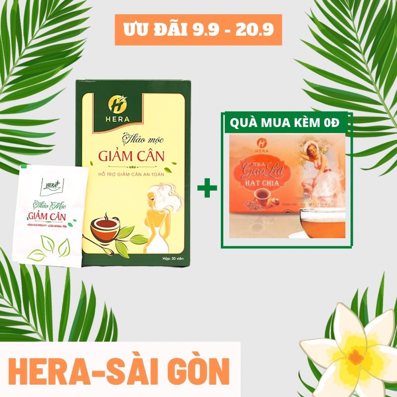 TRÀ THẢO MỘC GIẢM CÂN HERA (1 hộp x 30 viên)
