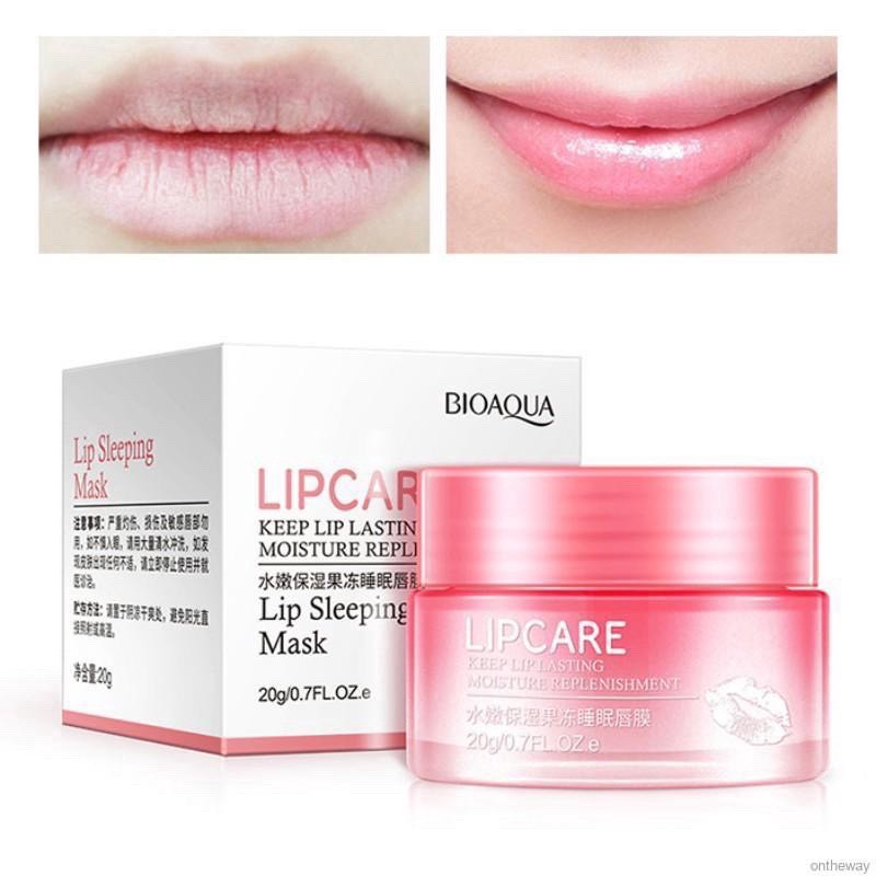 Hộp mặt nạ ngủ môi Lipcare Bioaqua 20g dưỡng ẩm mờ thâm môi hàng nội địa Trung