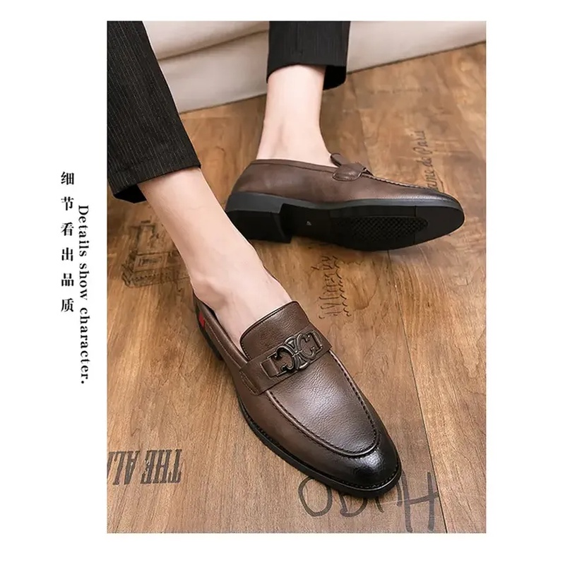 Giày Da Nam Phong Cách Vintage Công Sở Size 37-46