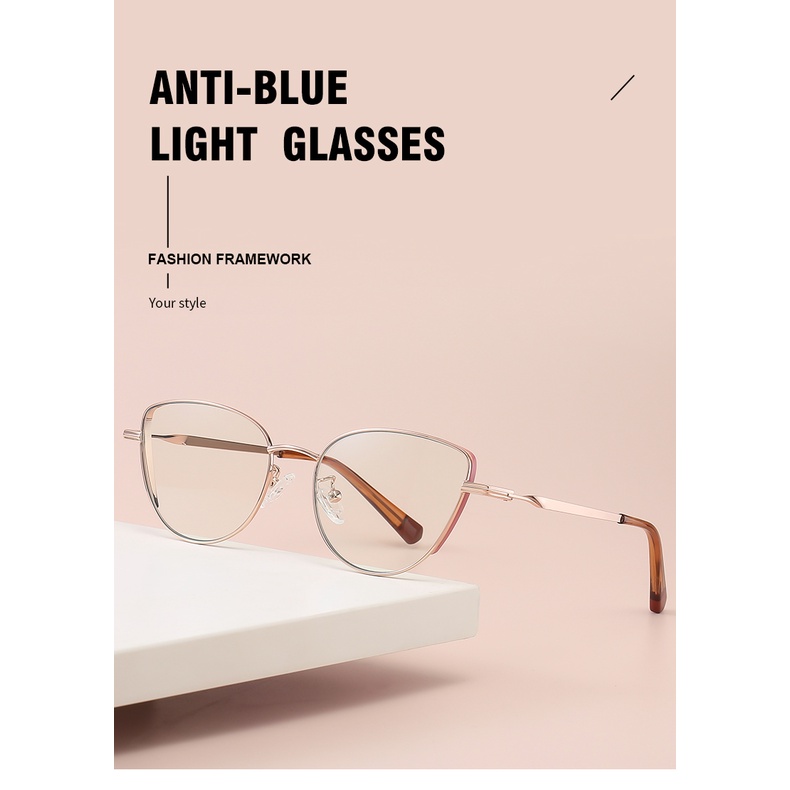 Mắt kính ZELIN LC702 gọng hình mắt mèo phong cách Âu Mỹ cho nữ