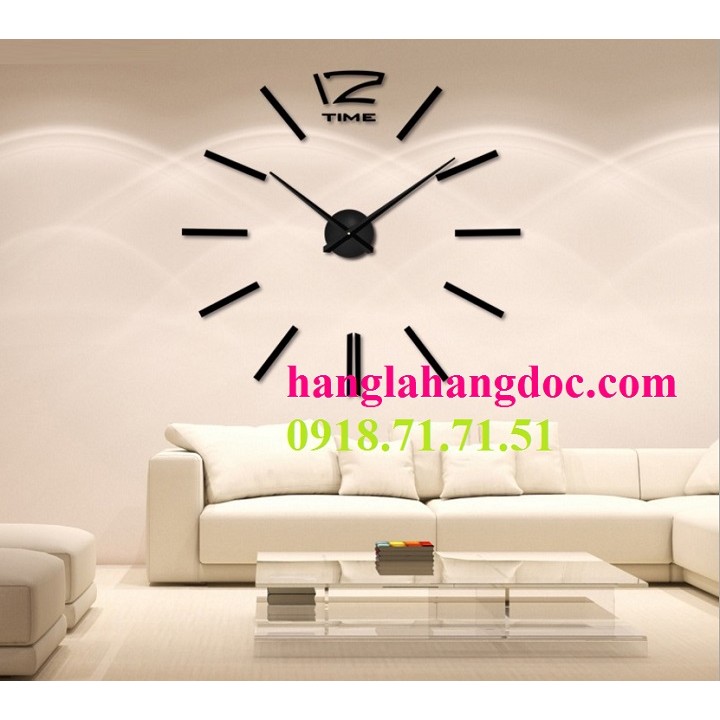 Đồng hồ nghệ thuật DIY 360 độ Clock (loại lớn) dán tường 1,5m đường kính version 4