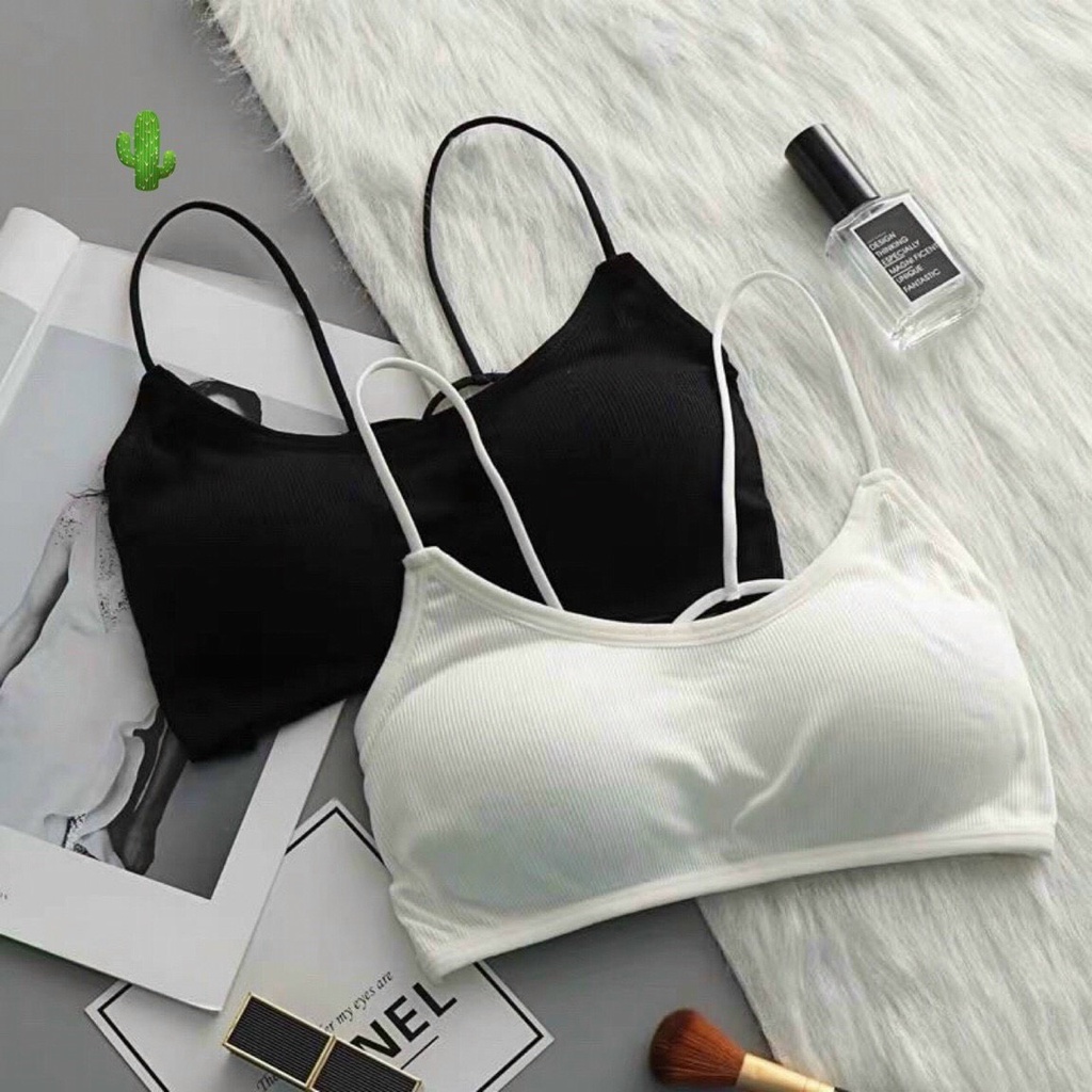 áo kiểu 2 dây dáng bra đan dây sau sợi