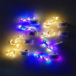 Dây đèn led 1m 10 bóng mini chạy pin trang trí giáng sinh