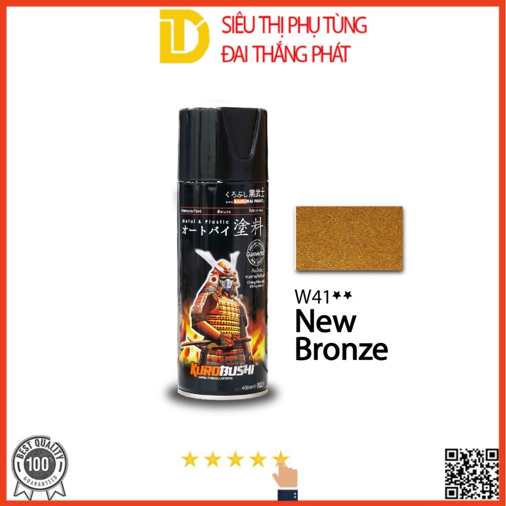 Sơn Samurai sơn xịt xe máy W41** MÀU ĐỒNG