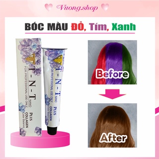 Bóc màu nhuộm ĐỎ - TÍM - XANH - Bóc màu chuẩn tông, tóc mượt căng bóng | Vuong.hair