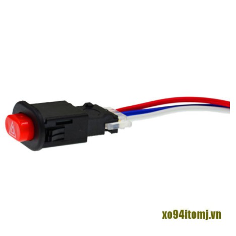 Công tắc đèn hazard khẩn cấp xe gắn máy 3 dây xi nhan 12v nút nhấn ấn nhấp nháy