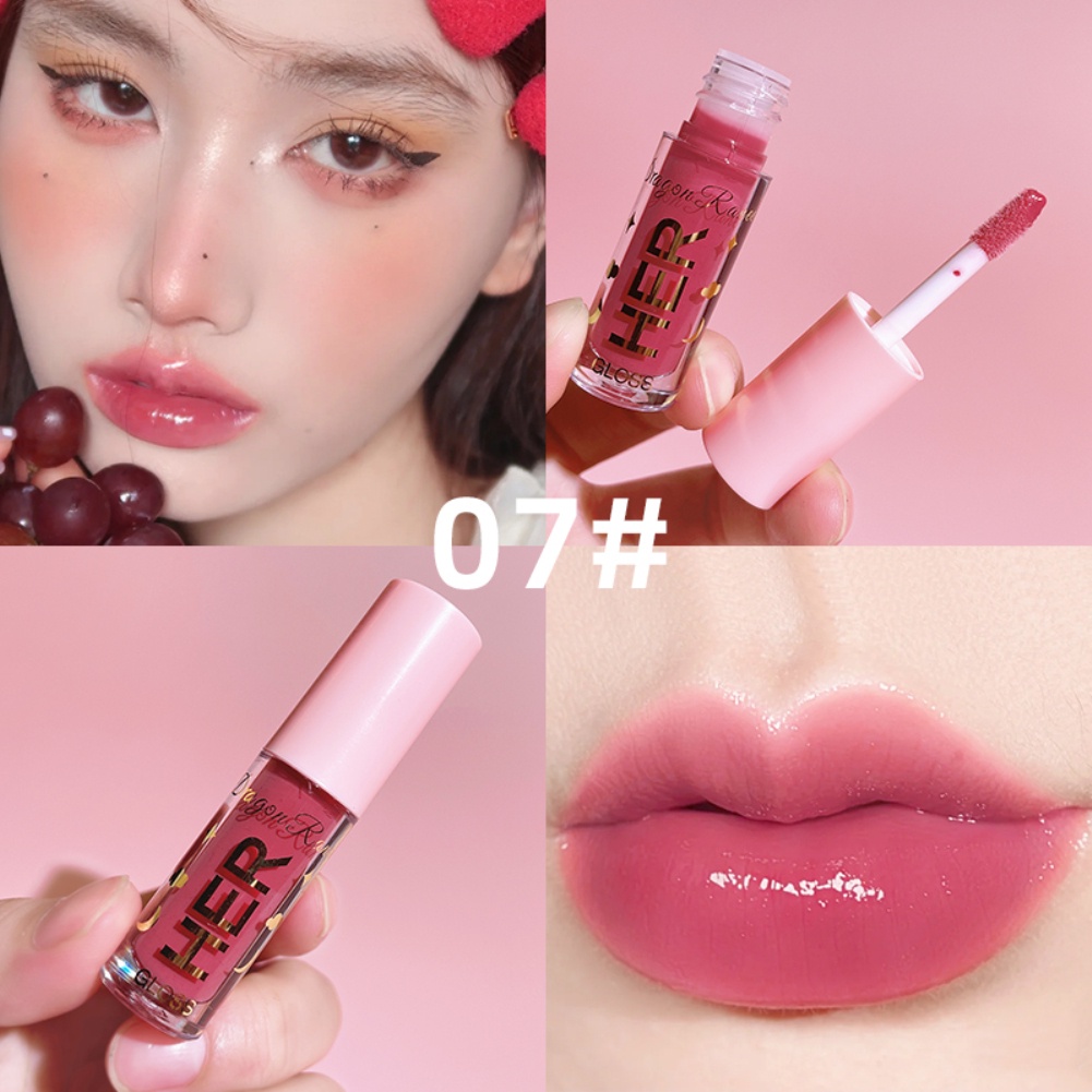 Mirror Lip Glaze White And Easy To Color Son môi không thấm nước Water Glass Lip Gloss1 okase