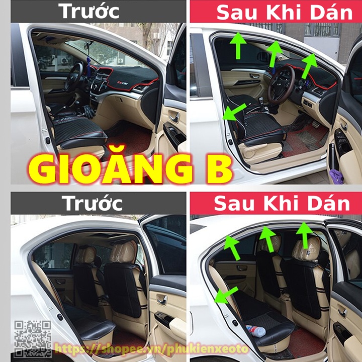 Gioăng Cao Su Chữ D Chống Ồn Ô Tô Dán Cửa Xe Chống Bụi.