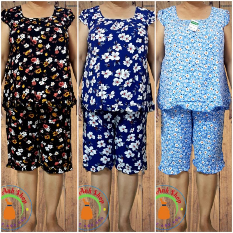 [HOT][Bigsize 67-78kg] Bộ tole lanh lửng trung niên bigsize tay búp | BigBuy360 - bigbuy360.vn