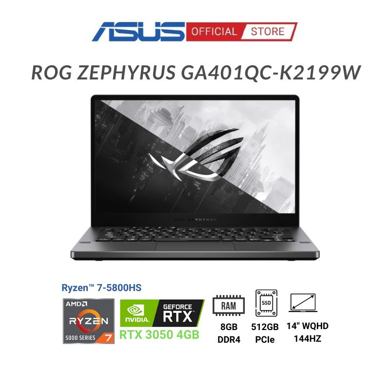ELGAMEAUG giảm tối đa 1.7TR Laptop Asus ROG Zephyrus G14 GA401QC-K2199W