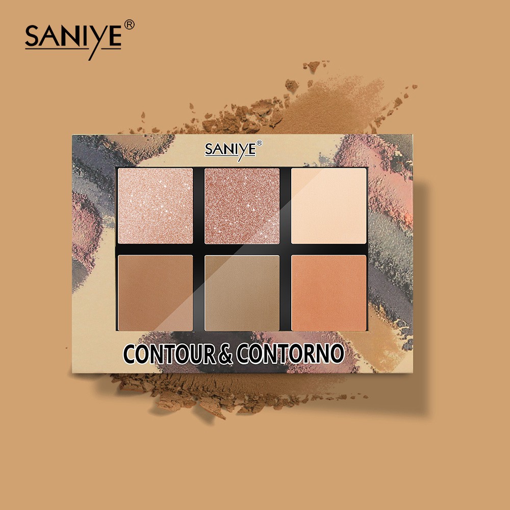 [Hàng mới về] Phấn bắt sáng và tạo khối SANIYE E0615 với 6 màu chuyên nghiệp cho mặt | BigBuy360 - bigbuy360.vn