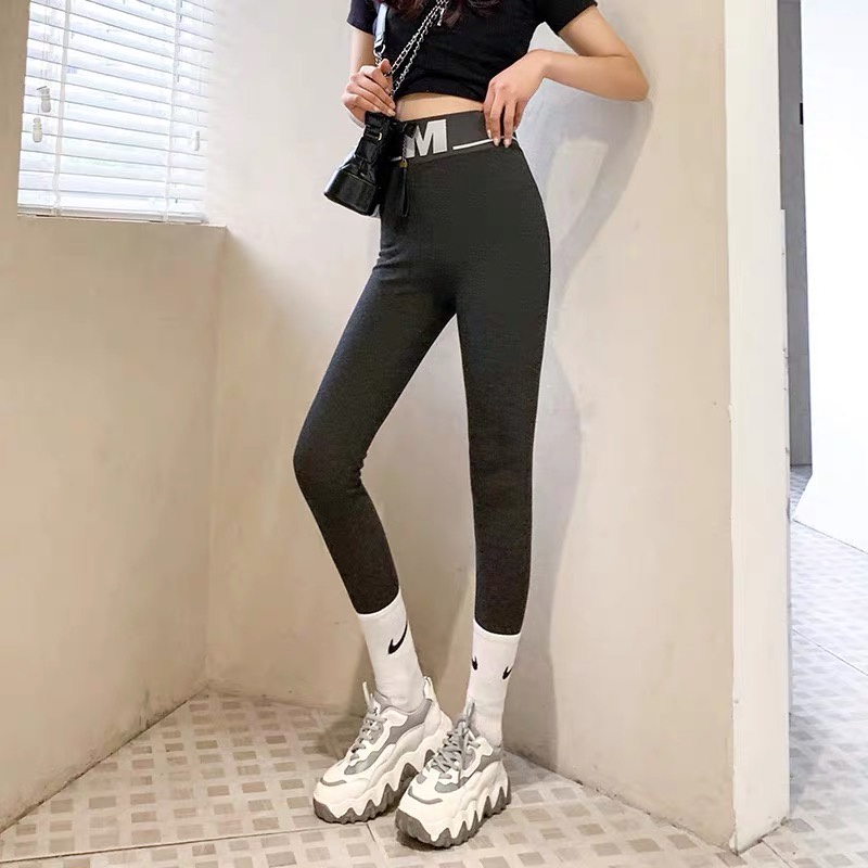 MS398 Quần legging nữ cạp cao chữ M | BigBuy360 - bigbuy360.vn