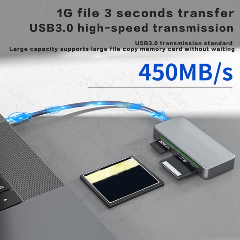 Đầu đọc thẻ nhớ 3 trong 1 USB 3.0/Type-C sang CF TF SD cho Linux PC Laptop&lt;br&gt;