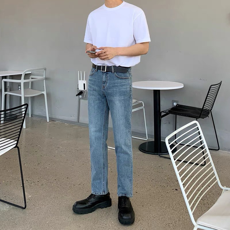 Quần Jean baggy nam nữ unisex cao cấp trẻ trung - Quần bò dáng suông rộng