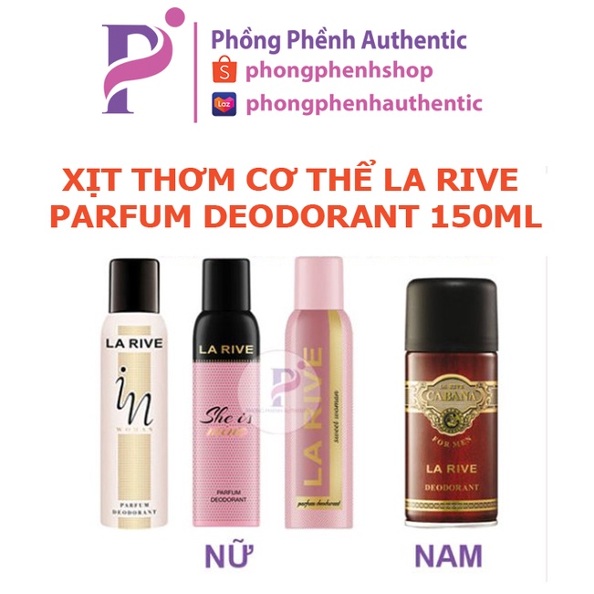 XỊT THƠM CƠ THỂ LA RIVE PARFUM DEODORANT 150ML