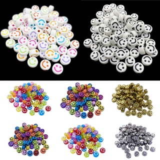 Bộ 20 Hạt Xâu Chuỗi Hình Mặt Cười 10mm Tự làm bằng tay bện hạt cườm thủ công phụ kiện vòng cổ