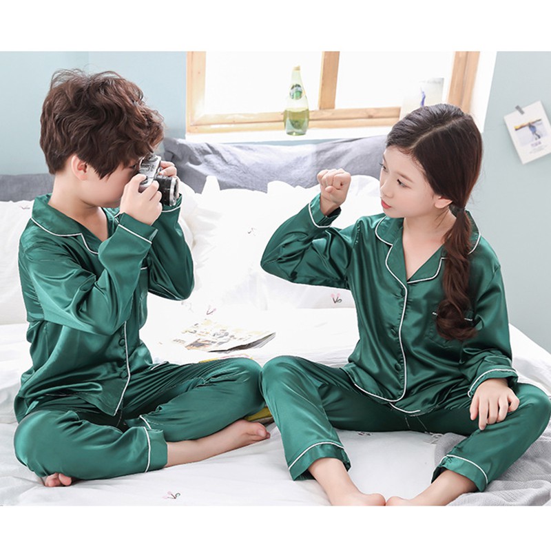 Set đồ ngủ áo tay dài + quần dài cho bé gái