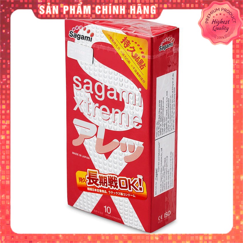 Bao Cao Su Gân Gai Kéo Dài Thời Gian 10 chiếc SAGAMI Feel Long - Nhật Bản