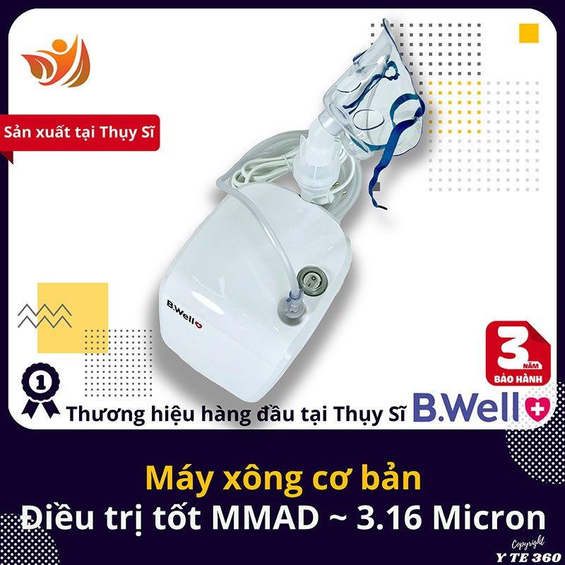 Máy khí dung xông mũi họng cho bé và người lớn b.well pro 110 - bwell y tế 360