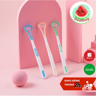 Dụng cụ cạo lưỡi vệ sinh răng miệng chất liệu nhựa an toàn Duashop