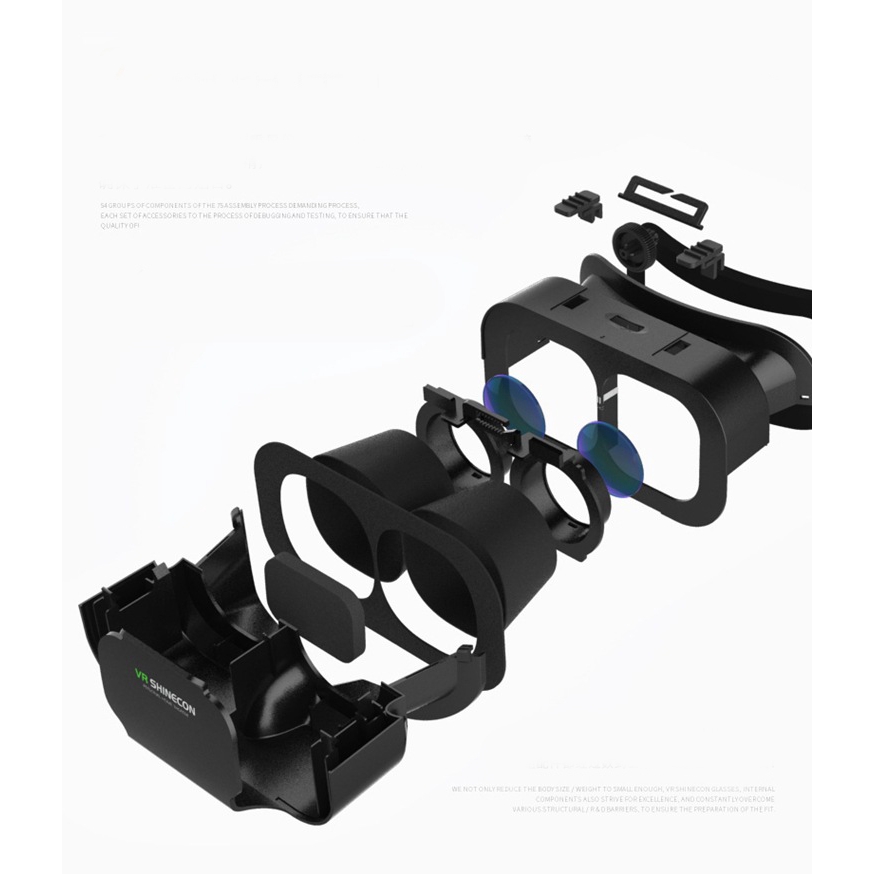 HỘP VR SHINECON 5 Kính VR nhỏ Kính 3D Kính thực tế ảo Tai nghe VR cho điện thoại thông minh Google tông