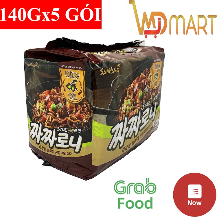 Lốc 5 gói Mì tương đen Samyang Hàn quốc 140g/gói