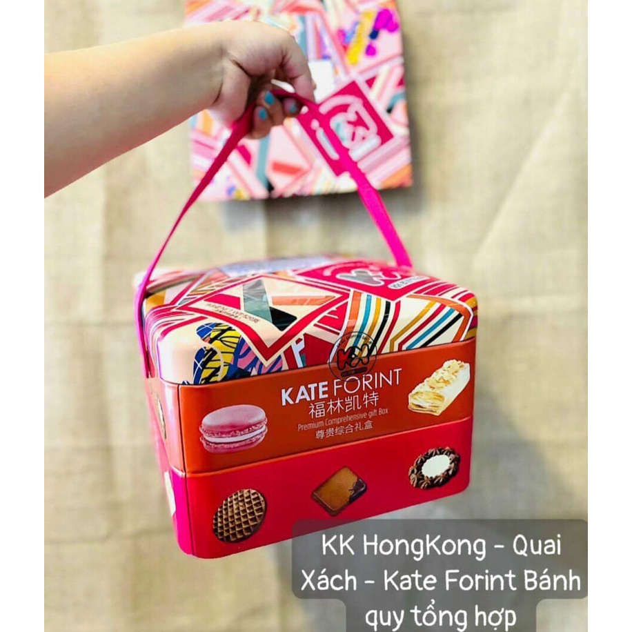 Bánh quy tổng hợp KATE FORINT HongKong hạnh nhân, bơ socola - hộp 380gram
