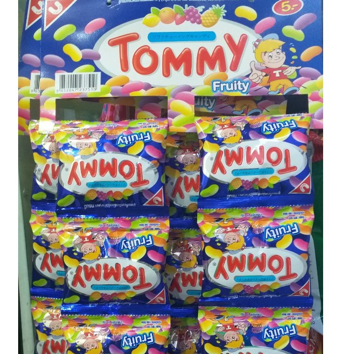 Kẹo Tommy 4 Gói 18g Trái Cây Mix Vị Hàng Thái Lan