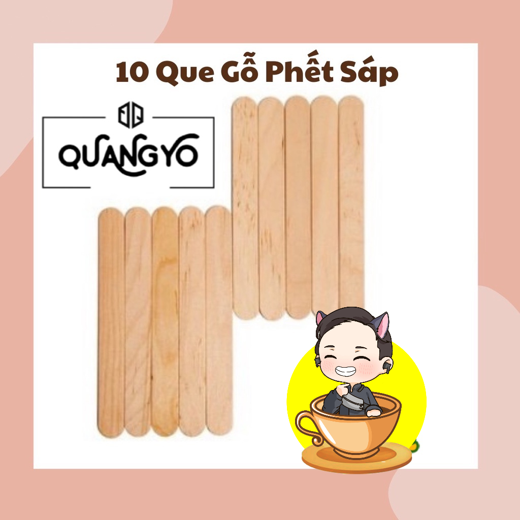 COMBO 50 Que gỗ phết sáp wax